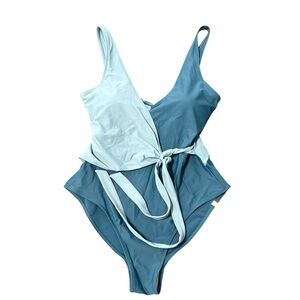 Summersalt The Perfect Wrap One Piece Swimsuit Green Size 10